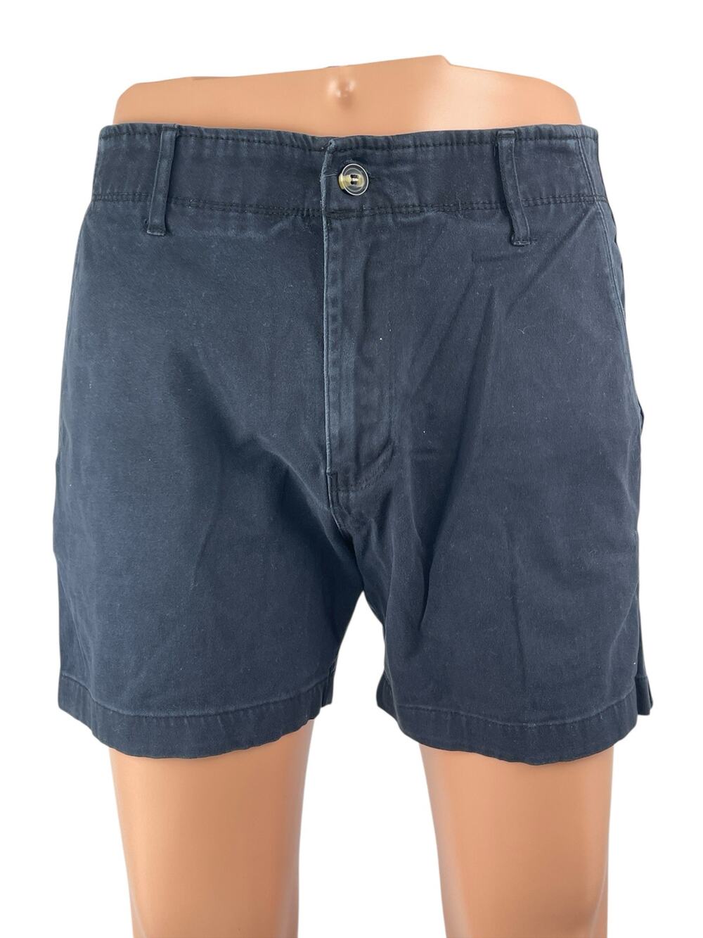 Nat Nast Men's Navy Blue Cotton High Rise Casual Mini Chino Khaki Shorts Size 32
